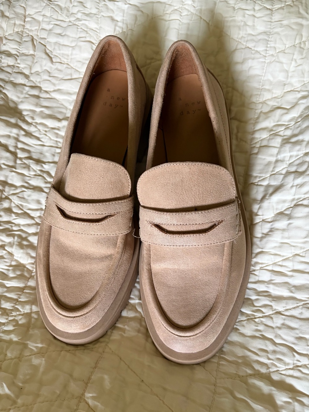a new day Suede Penny Loafers in Blush